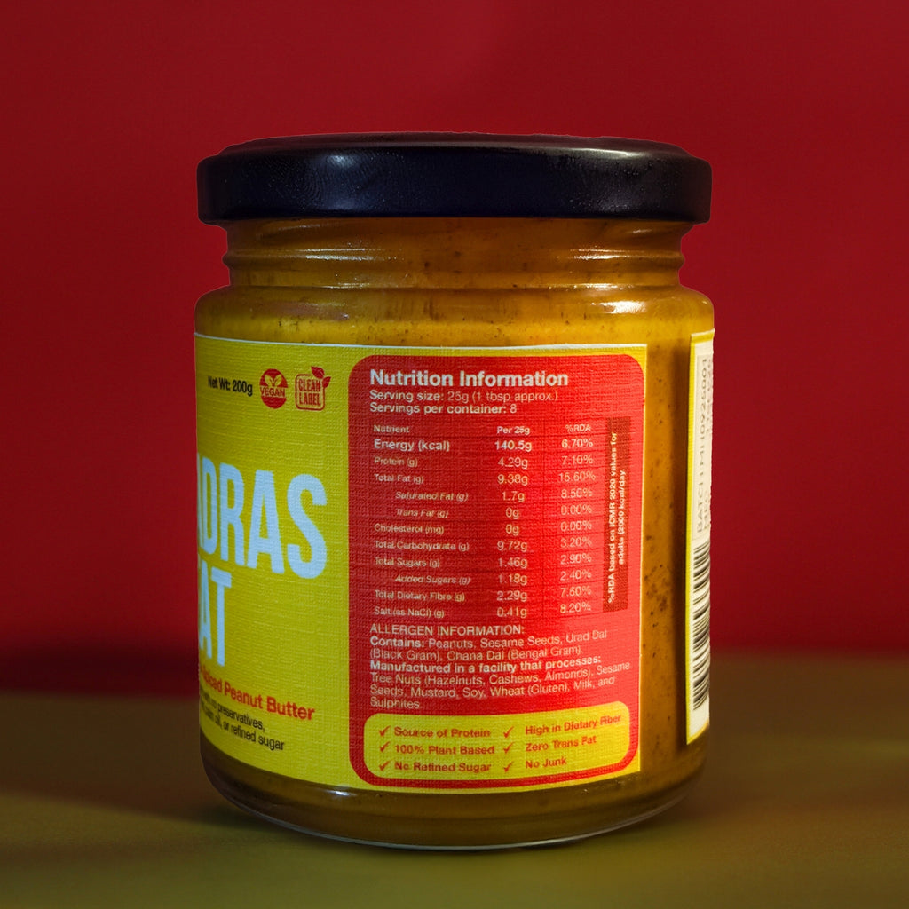 Madras Heat – Gunpowder Spiced Peanut Butter - 200 Grams