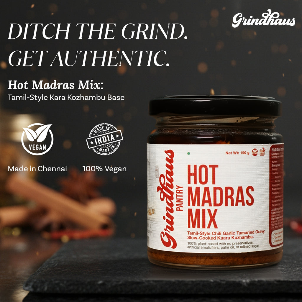 Hot Madras Mix – Tamil-Style Kara Kozhambu (South Indian Tamarind & Chili Gravy Base) - 200 Grams