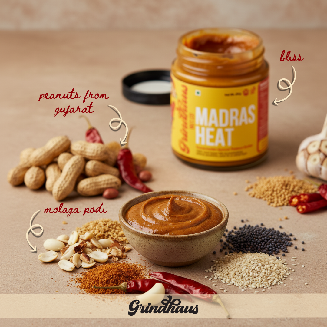Madras Heat – Gunpowder Spiced Peanut Butter - 200 Grams