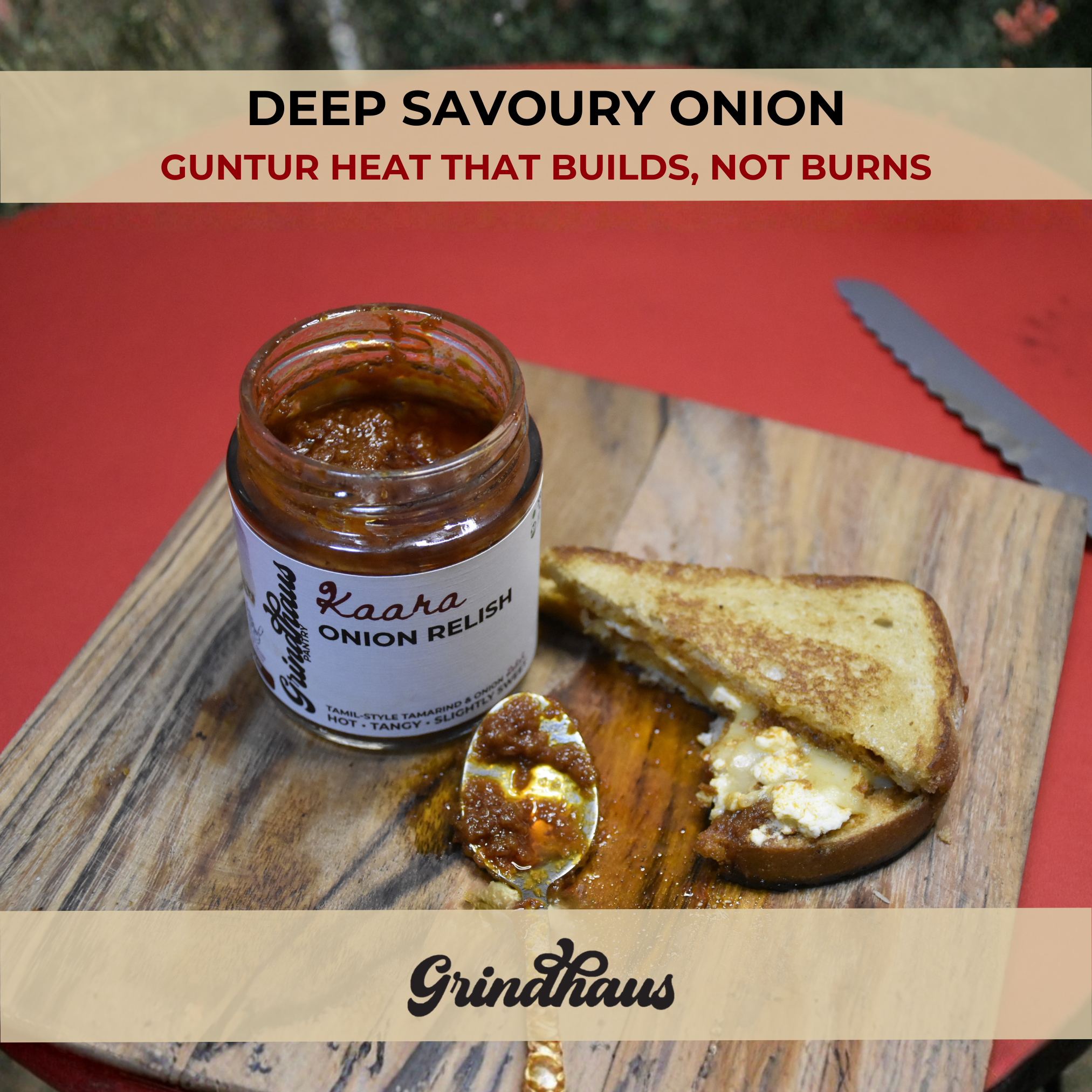 Kaara Onion Relish - Slow Cooked South Indian Hot Onion Relish