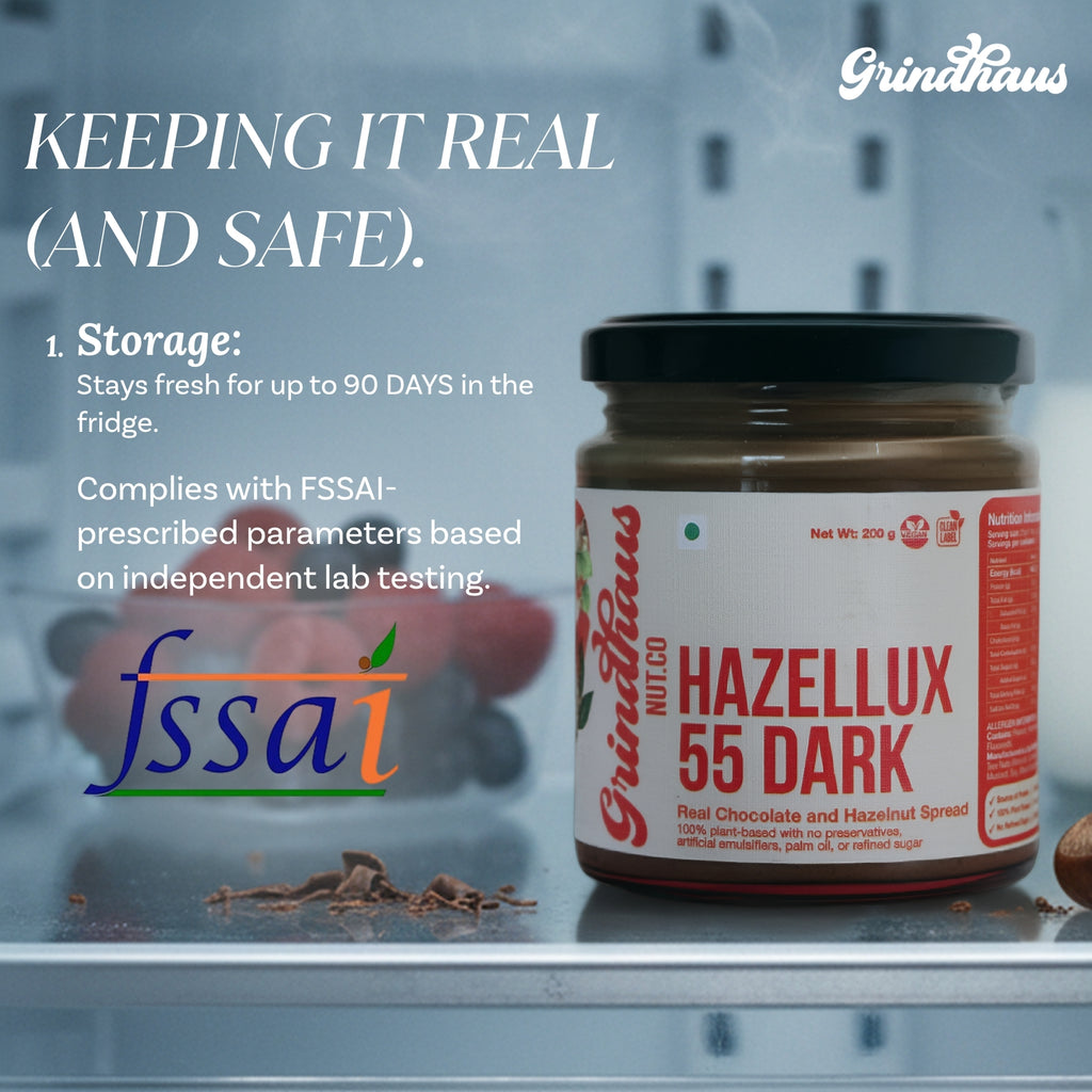 Hazellux 55 Dark – Gourmet Chocolate Hazelnut Spread - 200 Grams