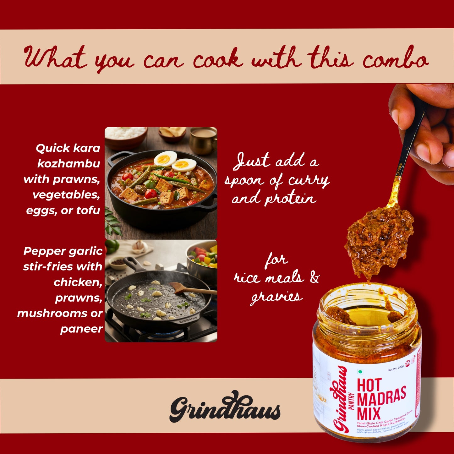 South Indian Starter Trio | Hot Madras Mix Curry Base, Madras Pepper Garlic Gravy & Kaara Onion Relish